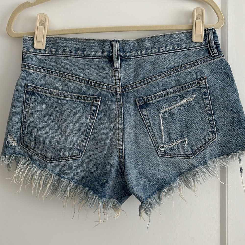 Free people good vibrations denim shorts light wash - Picture 4 of 5